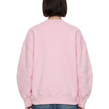 Felpa con logo in rosa 