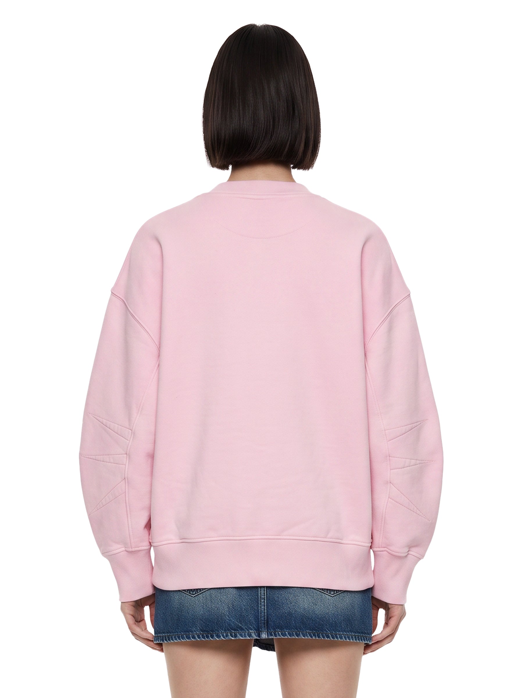 Felpa con logo in rosa 
