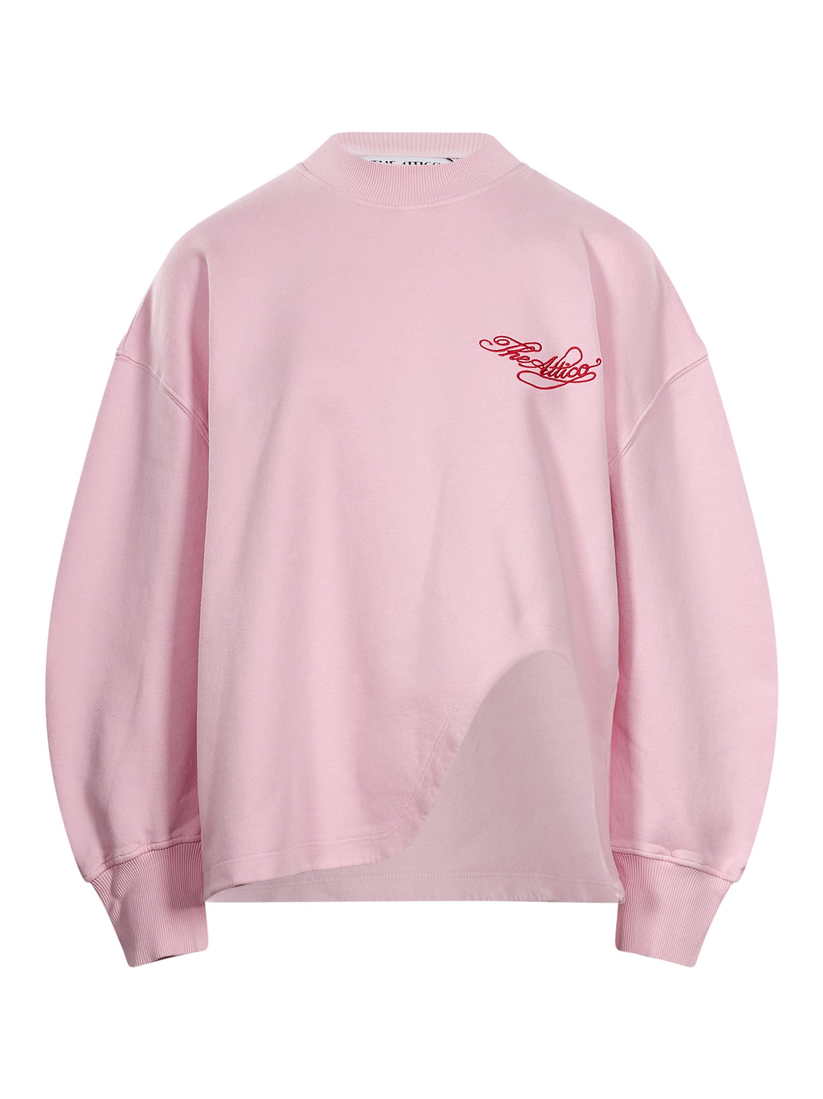 Felpa con logo in rosa 