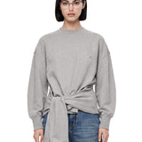 Felpa con nodo in grigio 