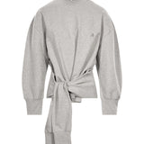 Felpa con nodo in grigio 