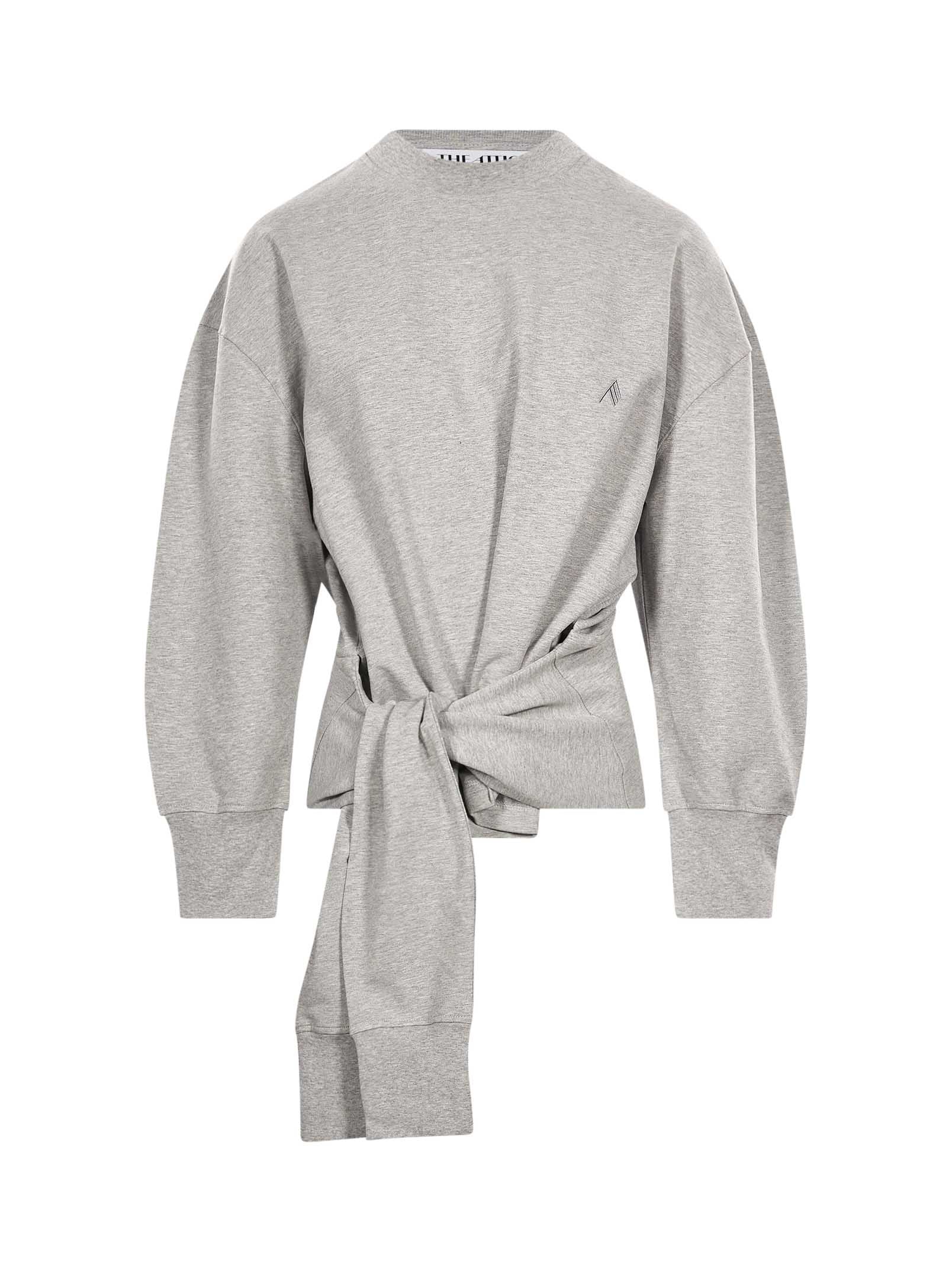 Felpa con nodo in grigio 