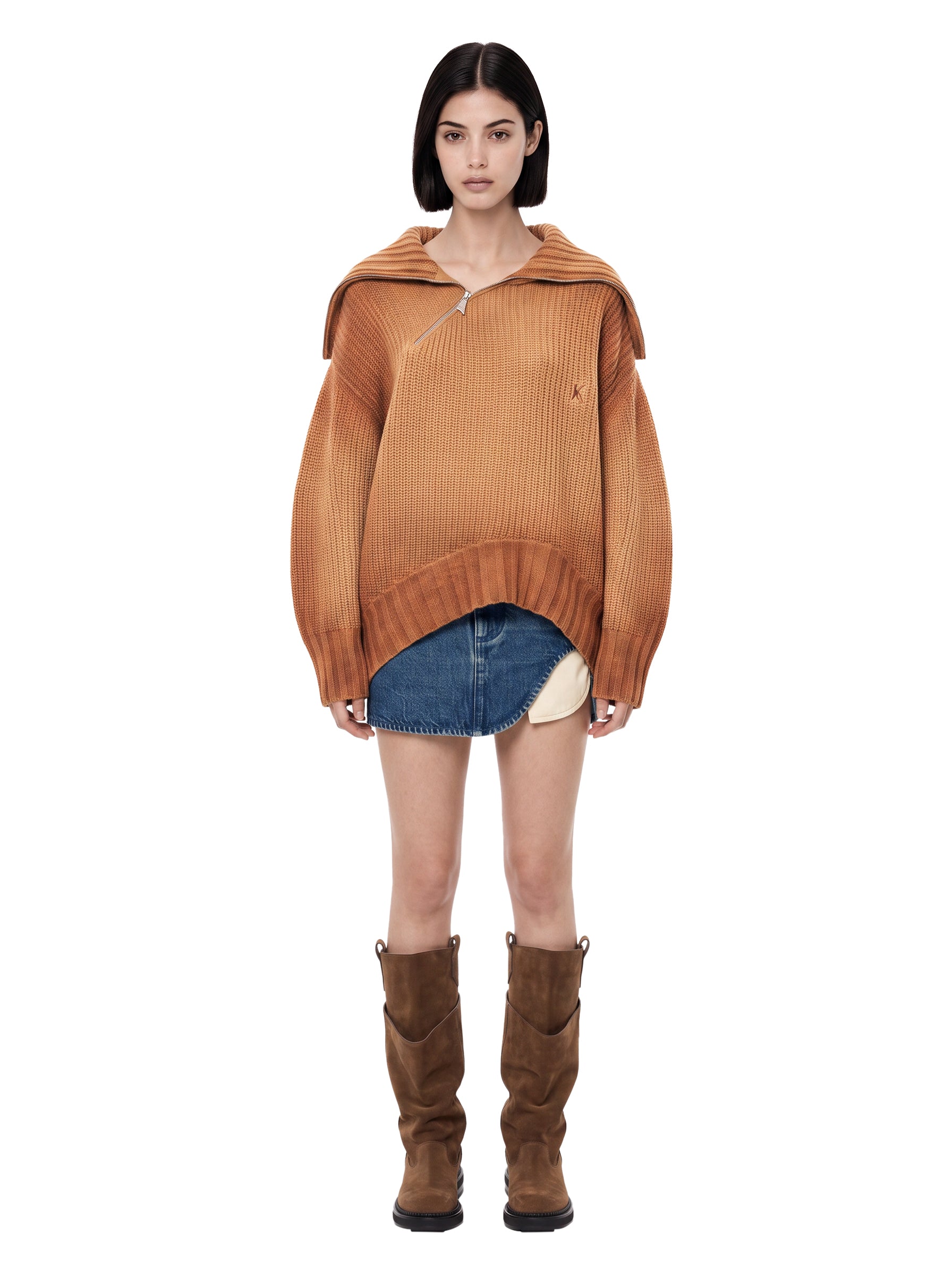 Maglione in cashmere beige 