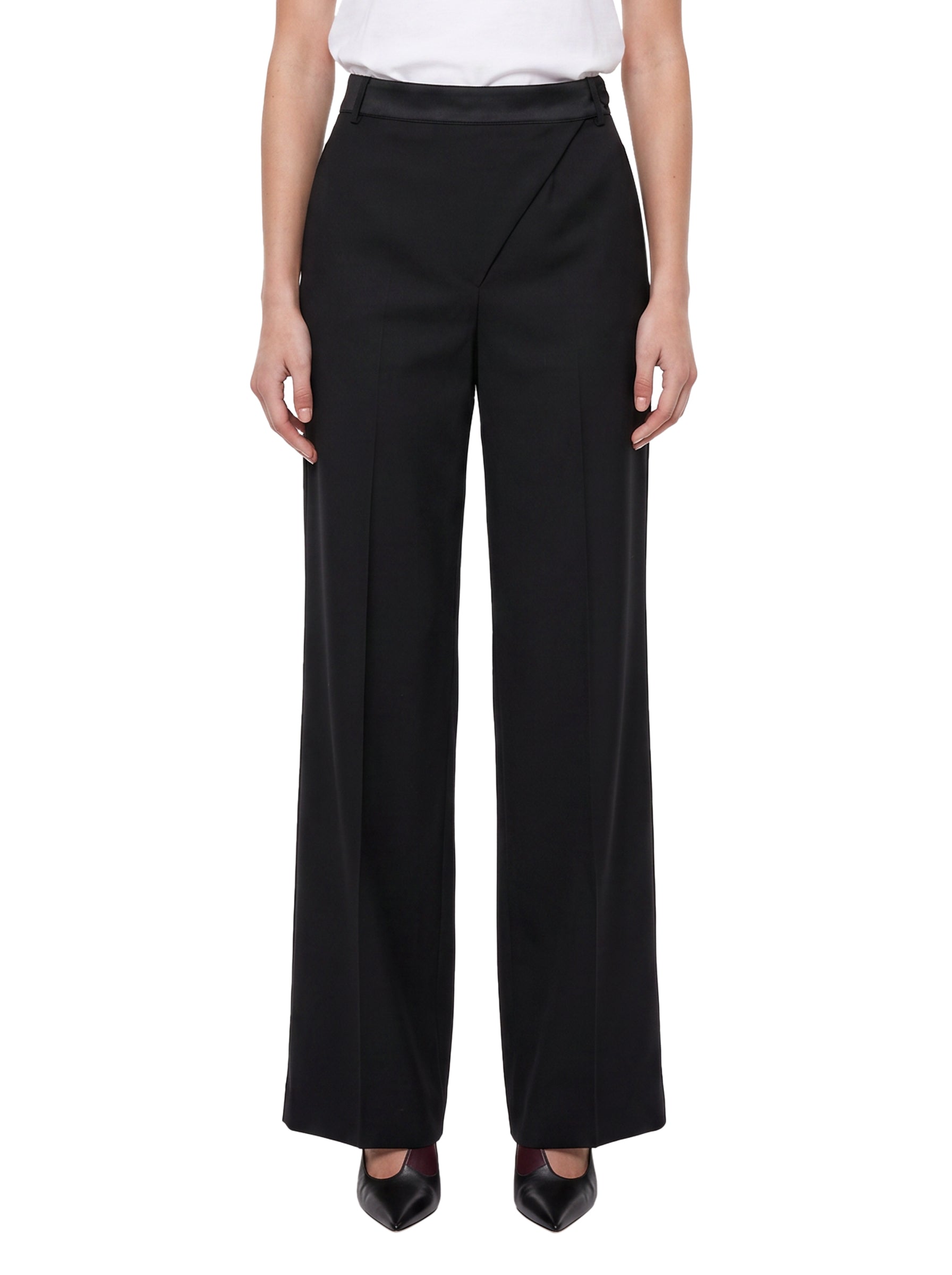 Pantalone tuxedo in lana nero 
