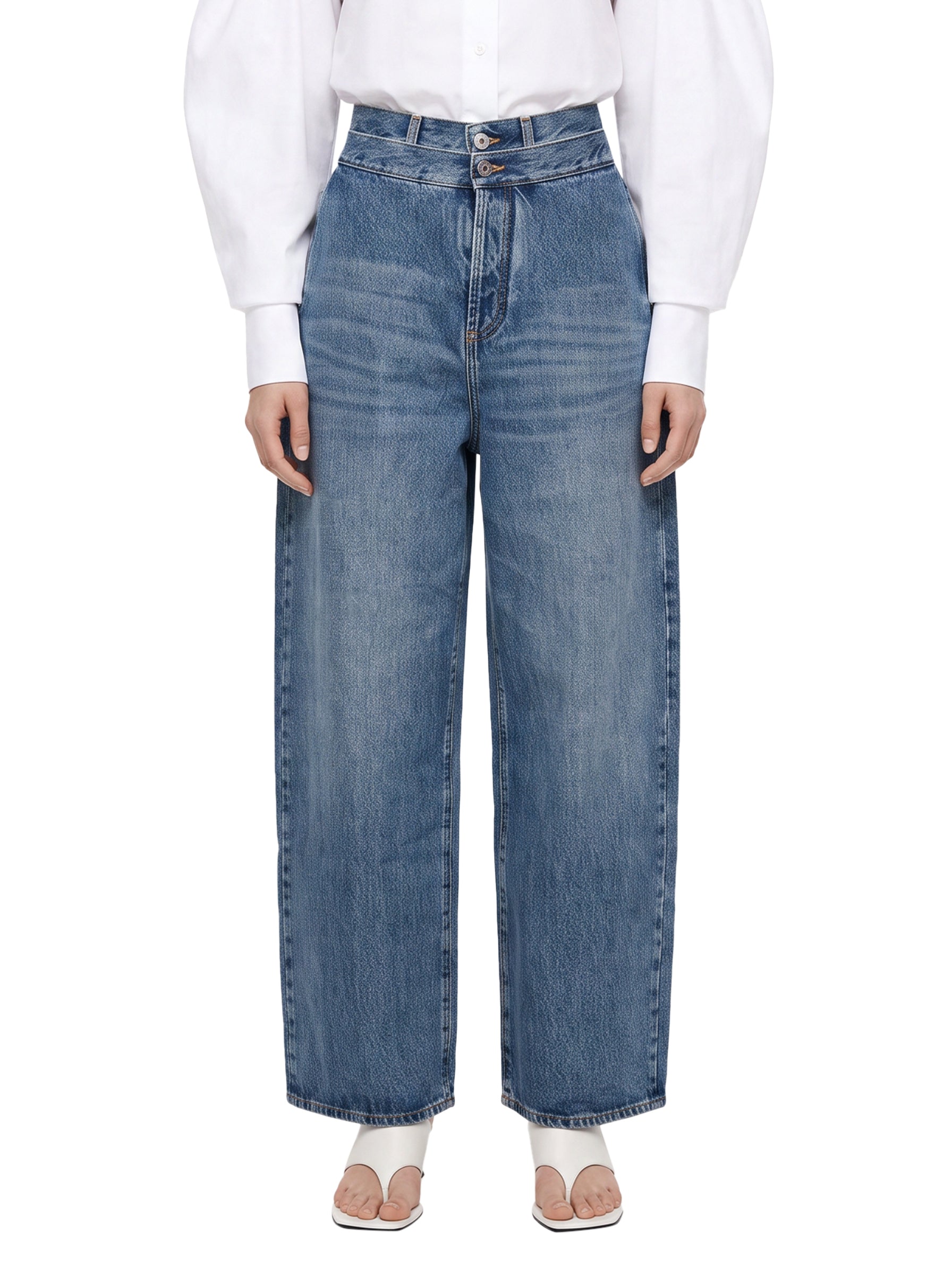 Jeans doppio strato in azzurro 