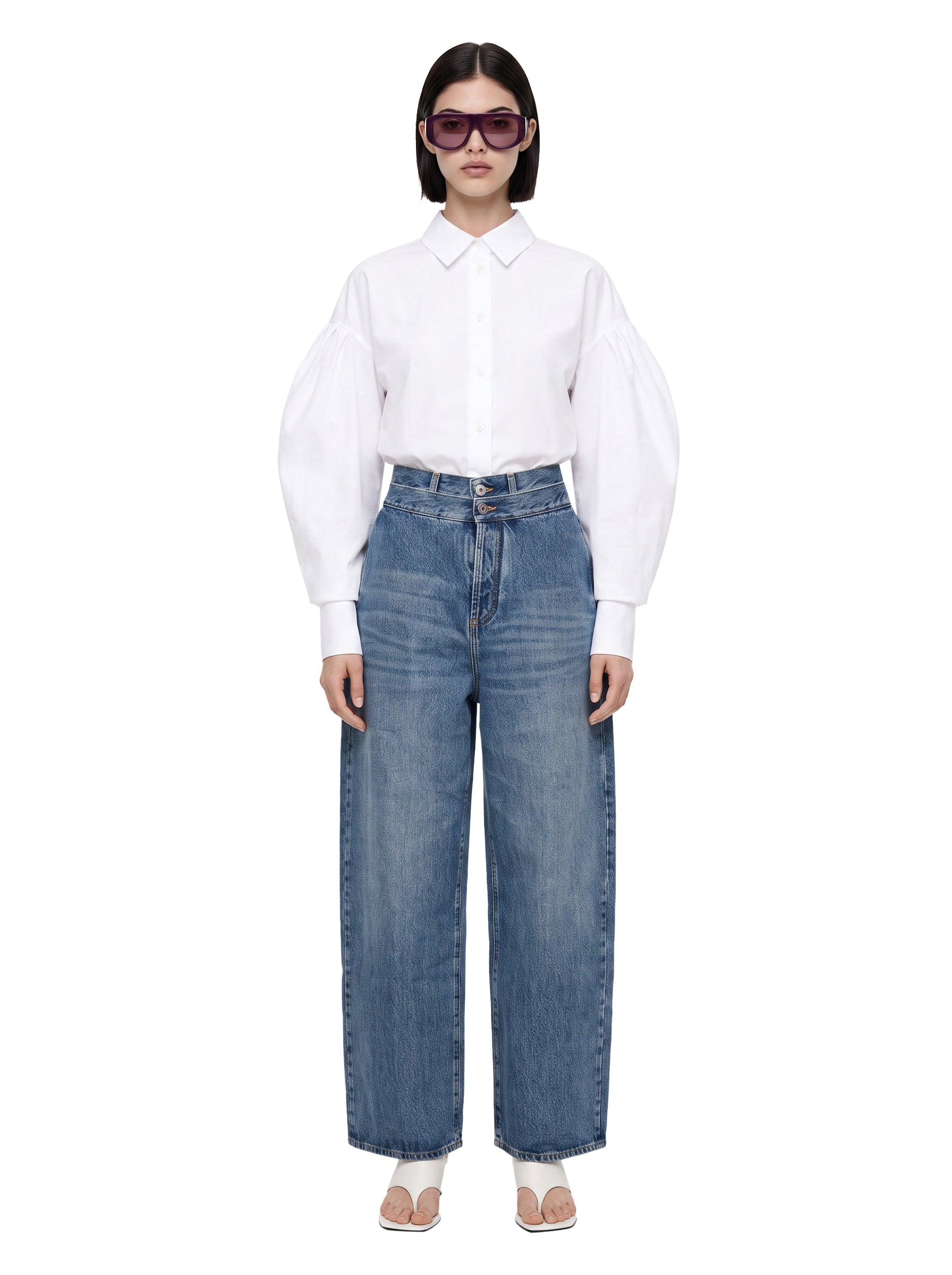 Jeans doppio strato in azzurro 