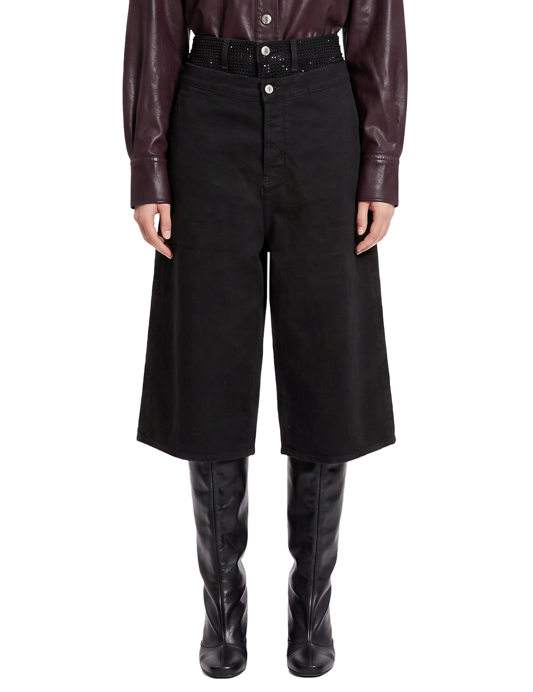 Bermuda in denim nero 