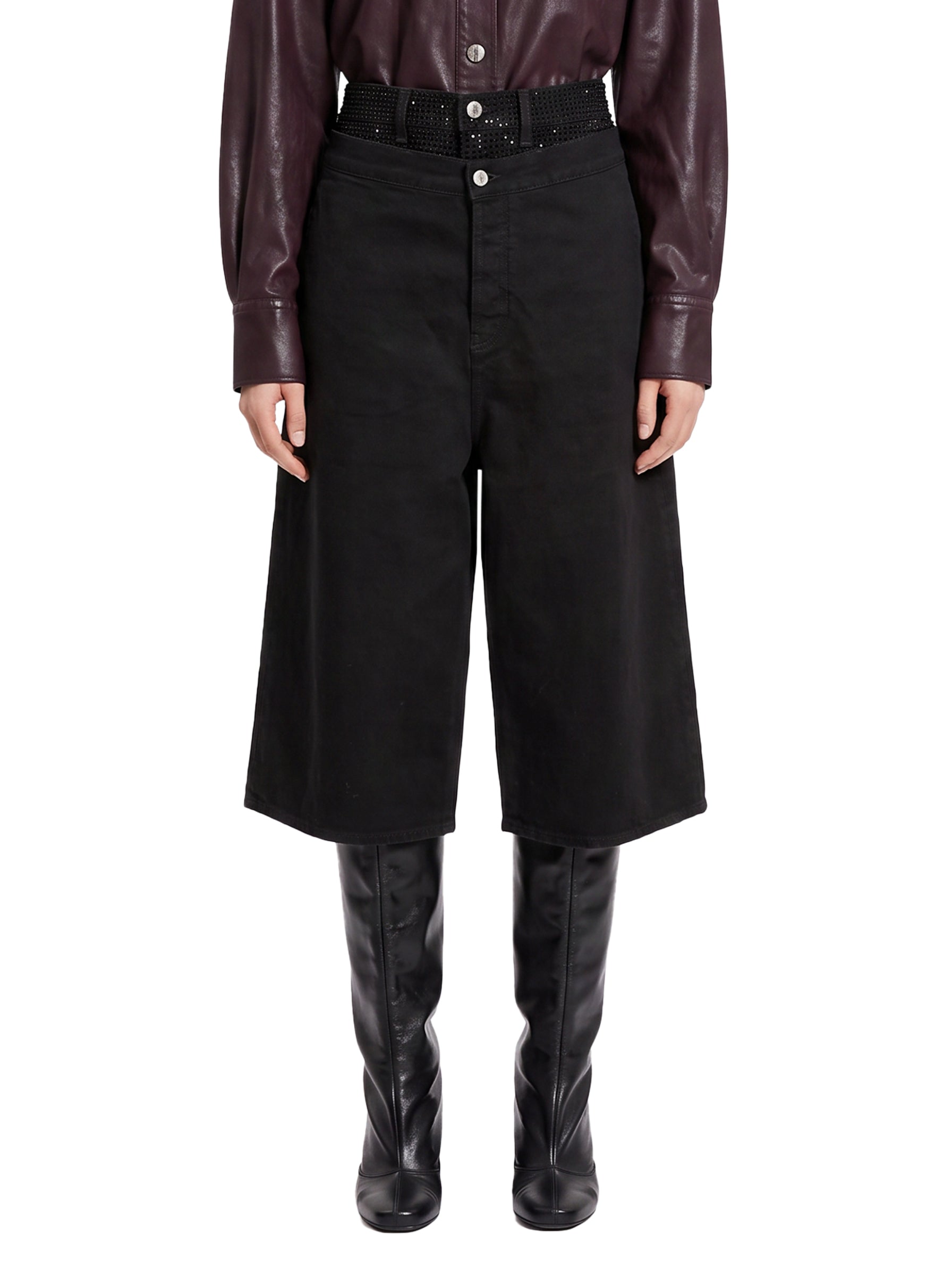 Bermuda in denim nero 