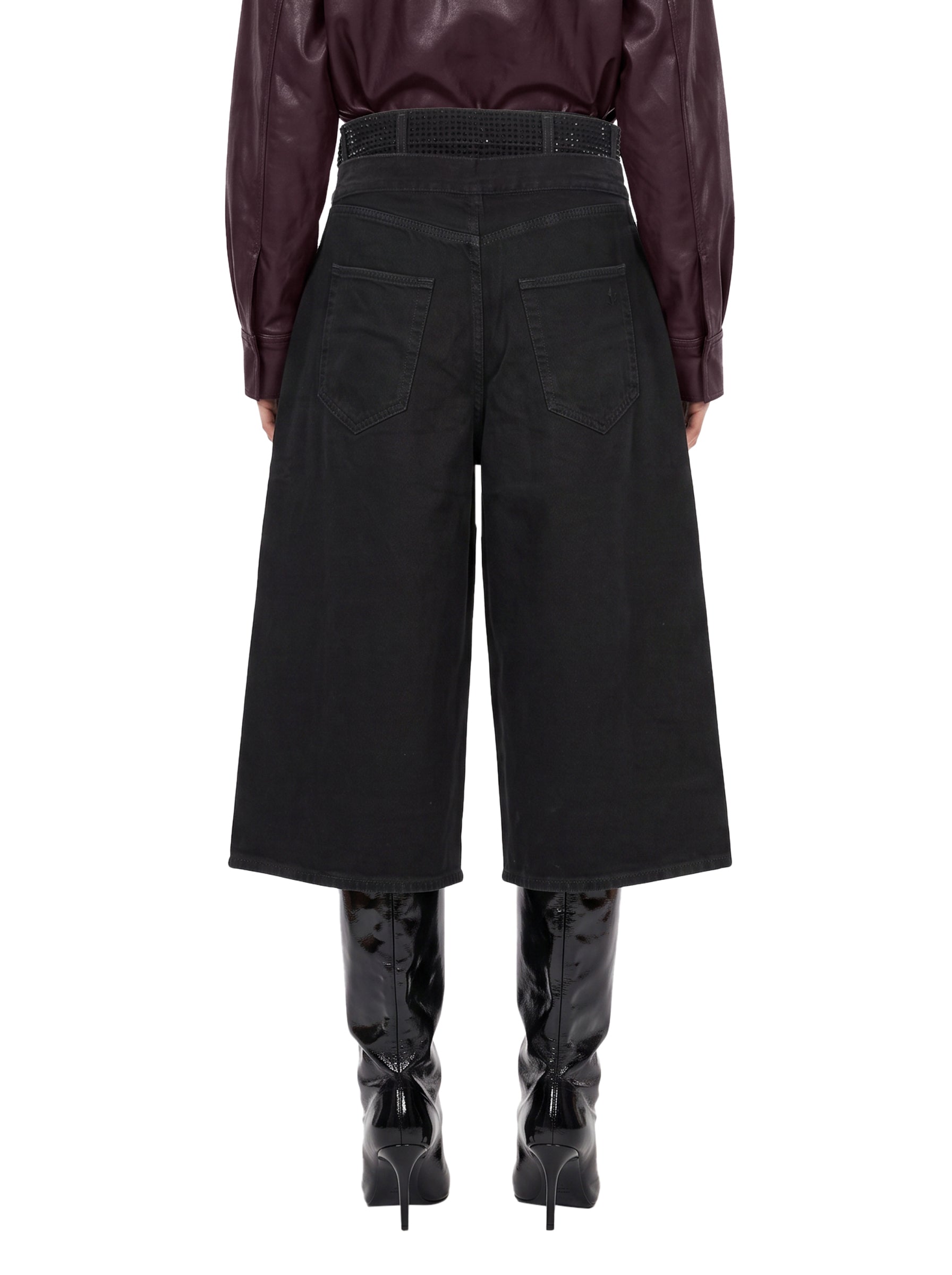 Bermuda in denim nero 