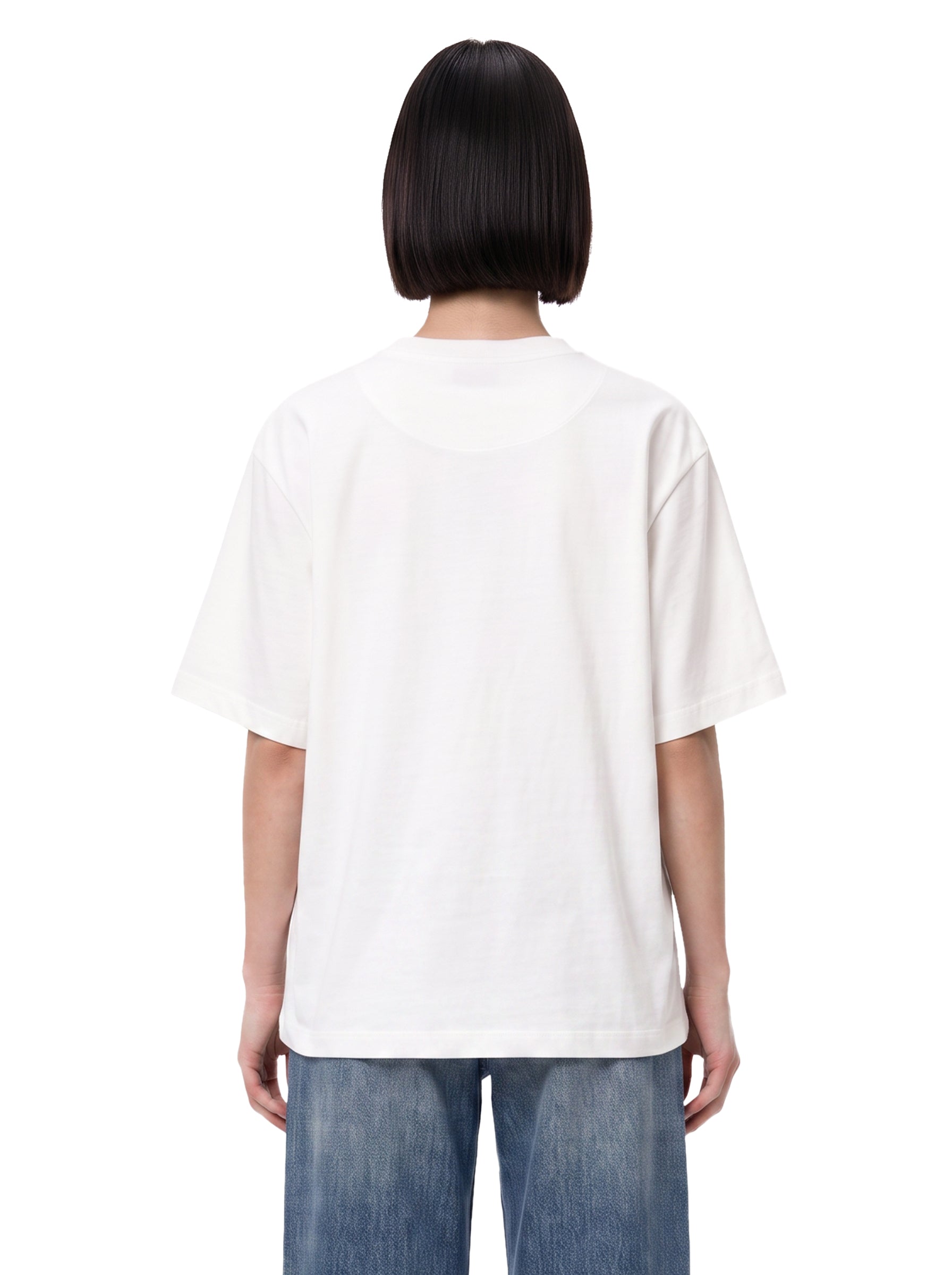 T-shirt oversize in bianco 