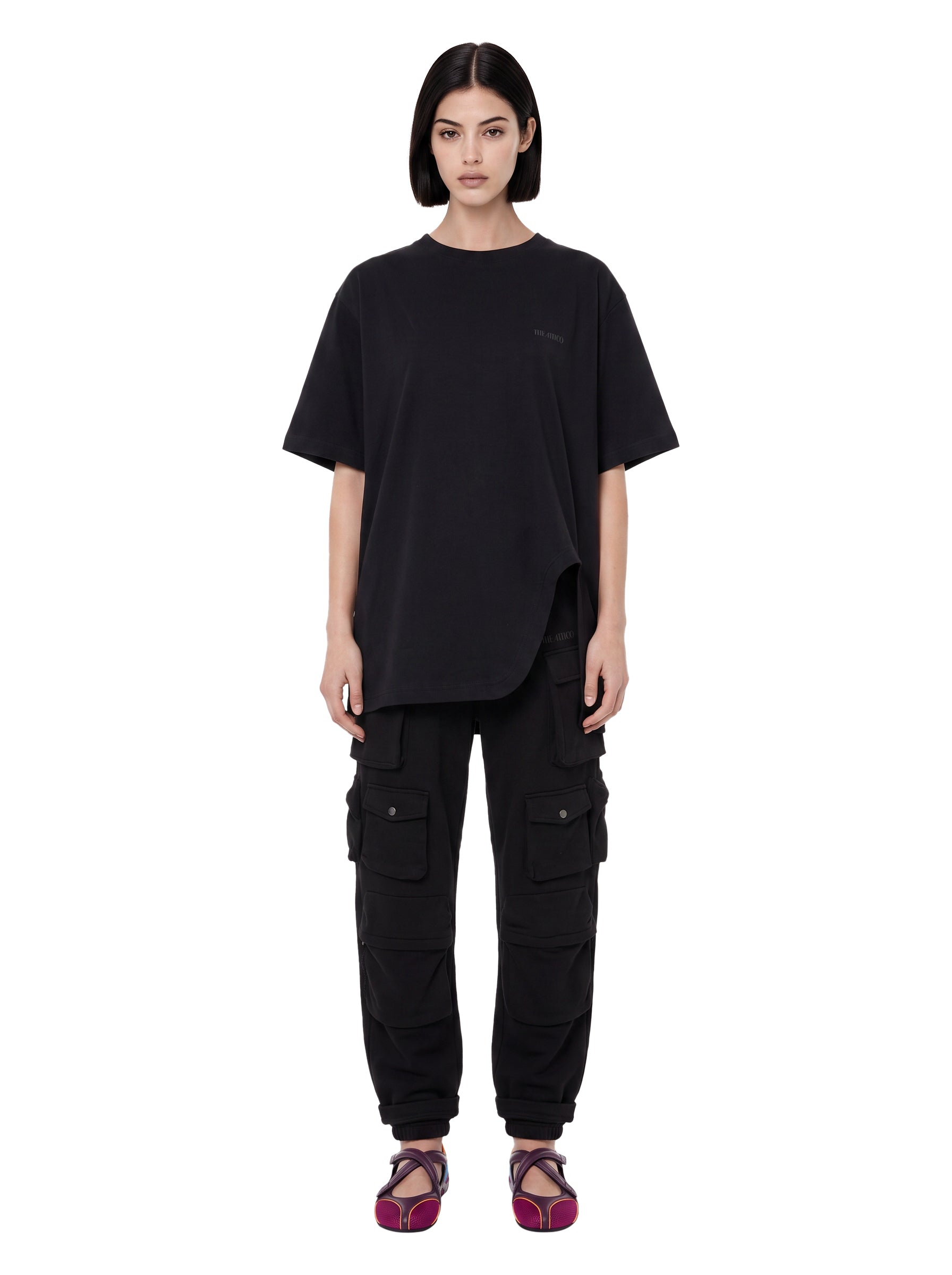 T-shirt oversize in nero 