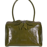 Borsa a spalla "L'altra di Milano" in verde oliva 