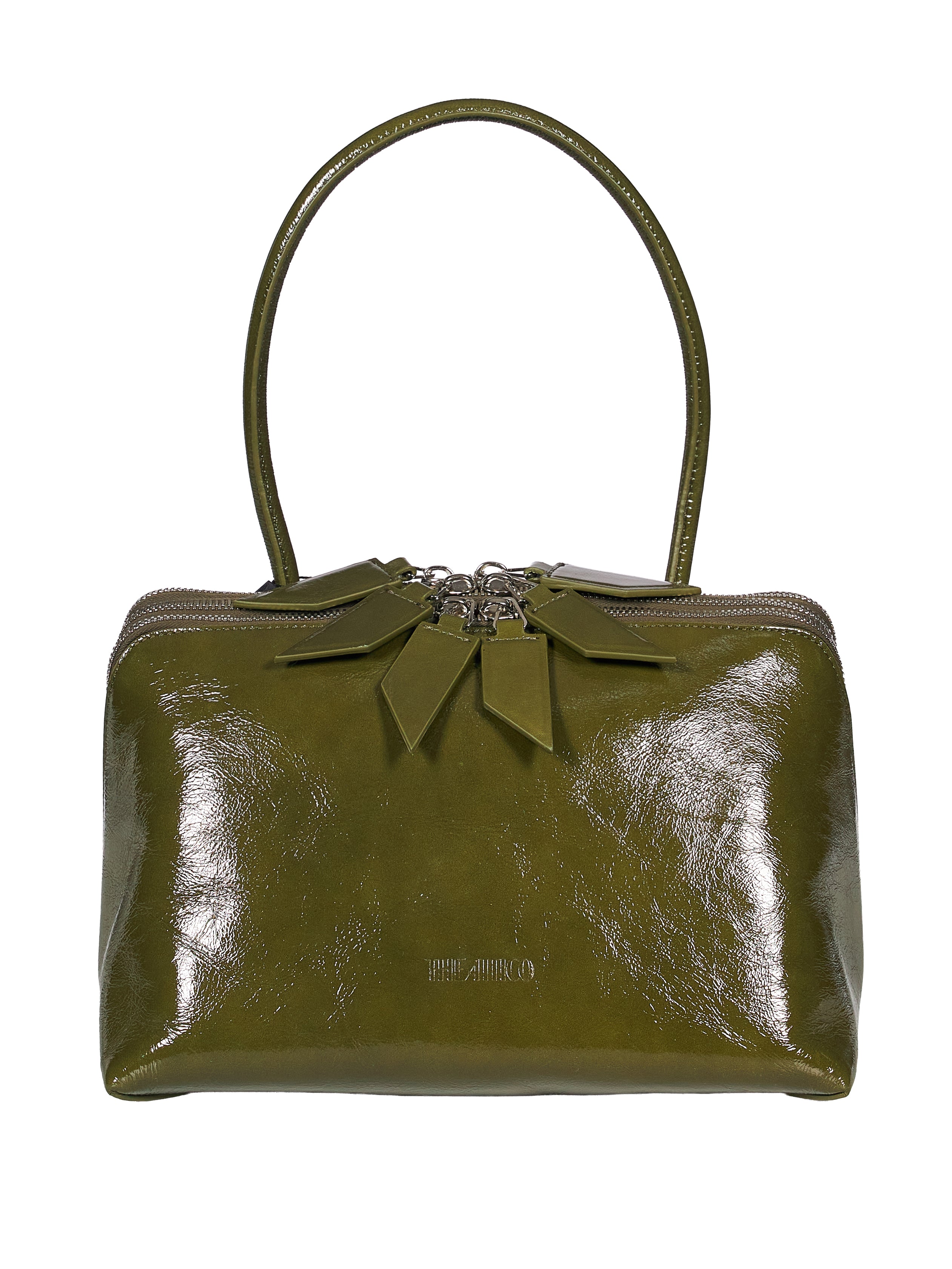 Borsa a spalla "L'altra di Milano" in verde oliva 