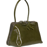 Borsa a spalla "L'altra di Milano" in verde oliva 