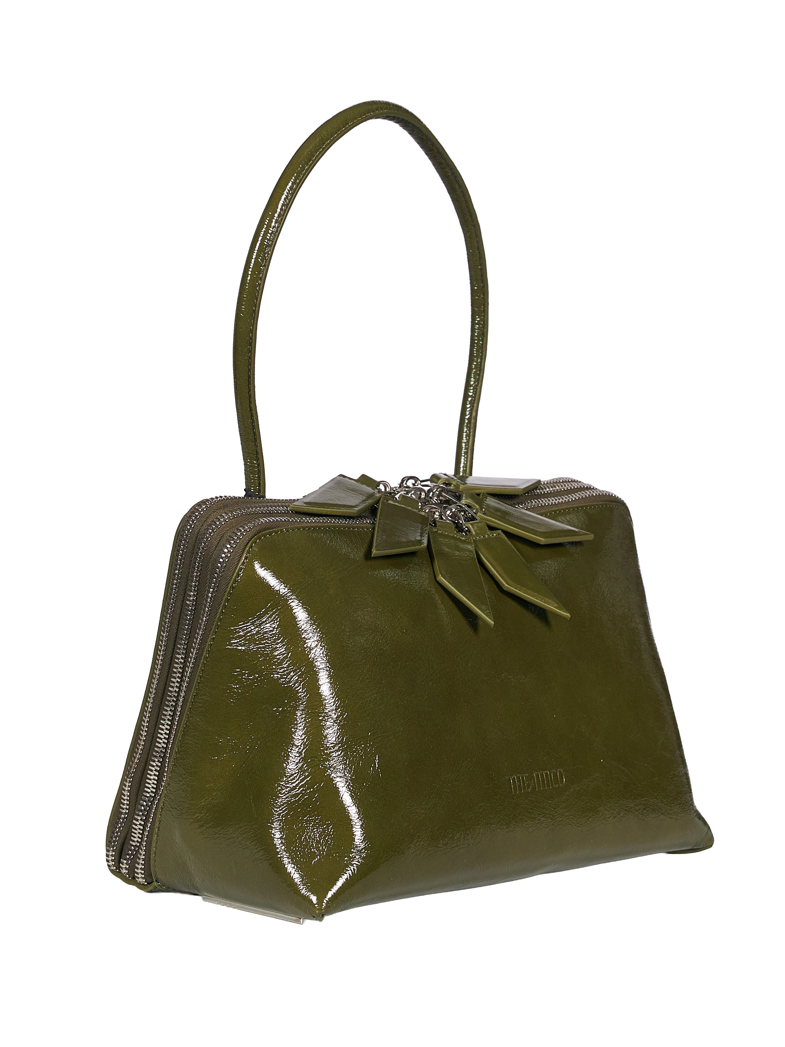 Borsa a spalla "L'altra di Milano" in verde oliva 