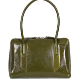 Borsa a spalla "L'altra di Milano" in verde oliva 