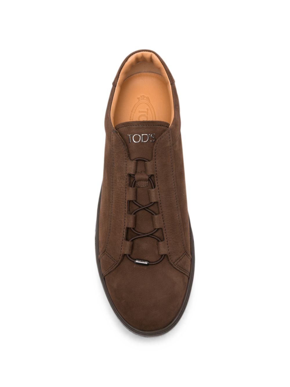 Sneakers in pelle in marrone 