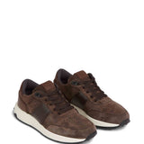 Sneakers in pelle scamosciata marrone 