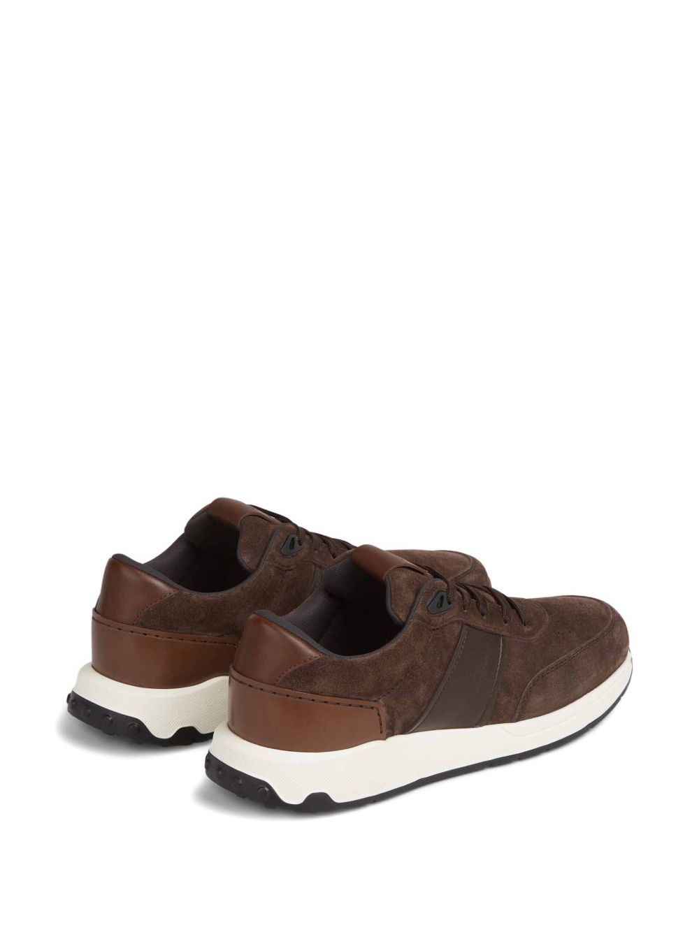 Sneakers in pelle scamosciata marrone 
