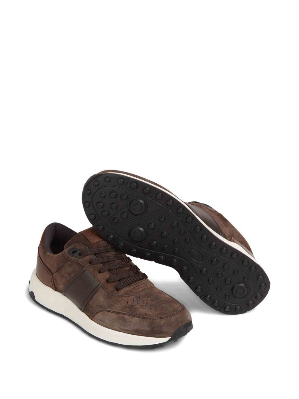 Sneakers in pelle scamosciata marrone 