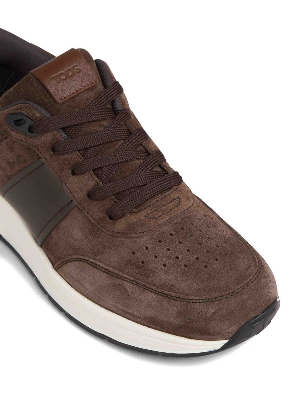 Sneakers in pelle scamosciata marrone 