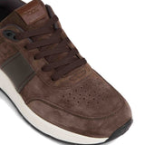 Sneakers in pelle scamosciata marrone 