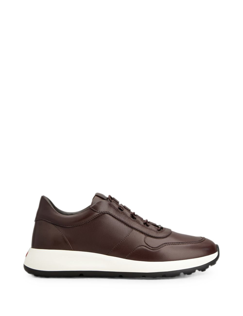 Sneakers Red Dot in Pelle in marrone 
