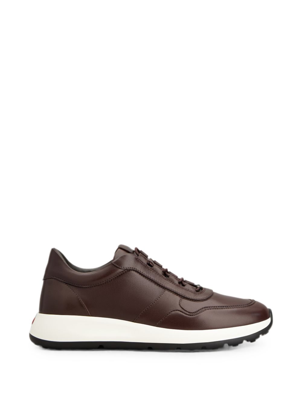 Sneakers Red Dot in Pelle in marrone 