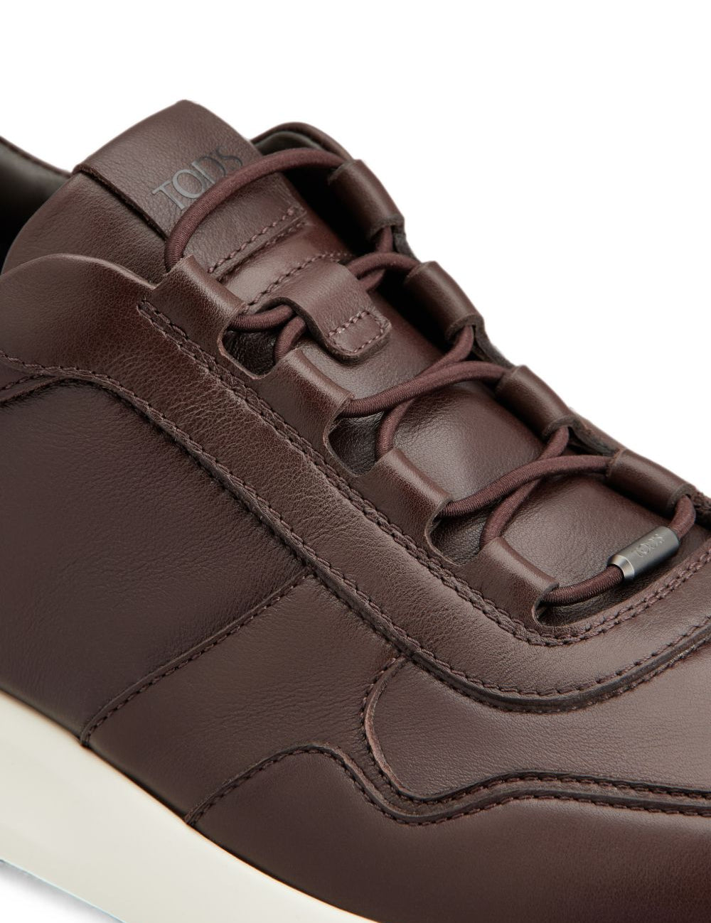 Sneakers Red Dot in Pelle in marrone 