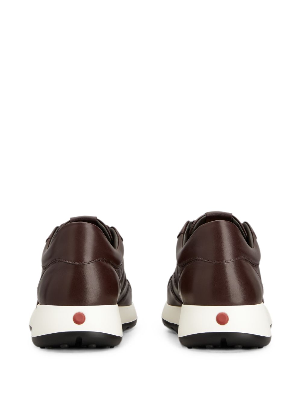 Sneakers Red Dot in Pelle in marrone 