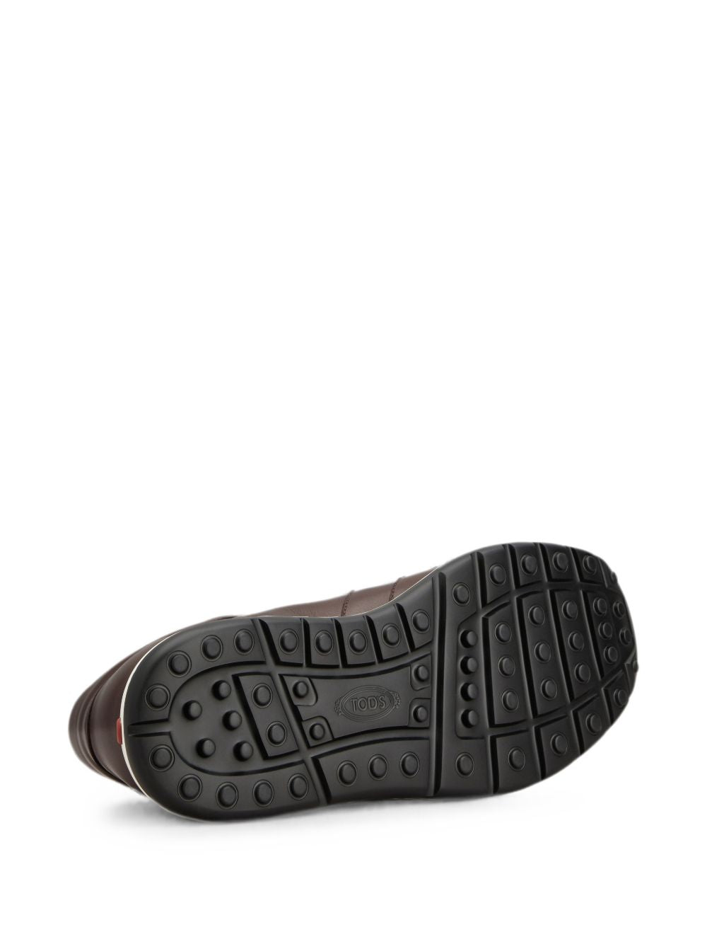 Sneakers Red Dot in Pelle in marrone 