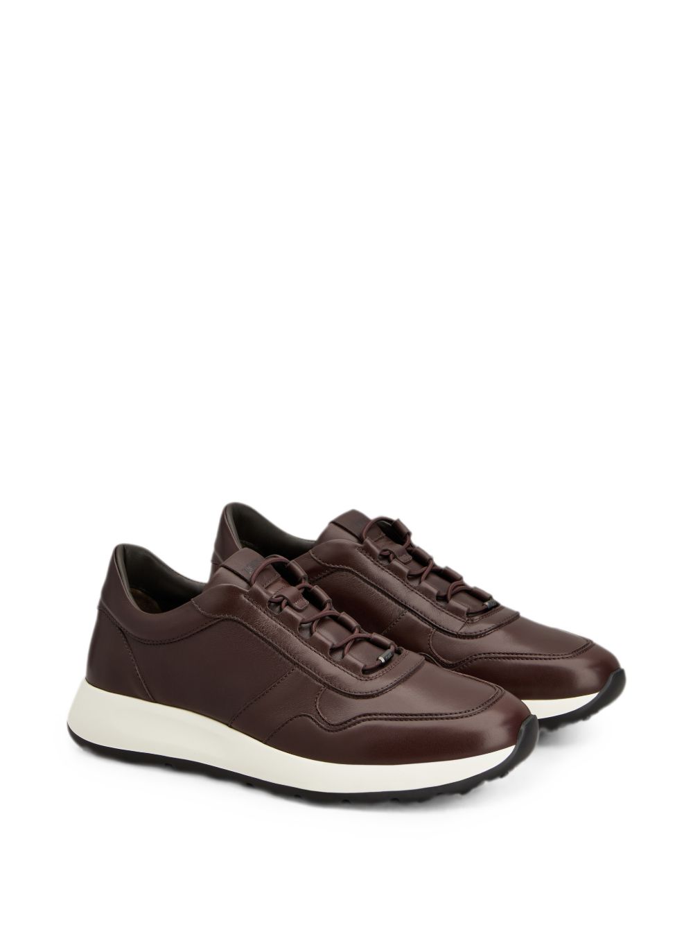 Sneakers Red Dot in Pelle in marrone 
