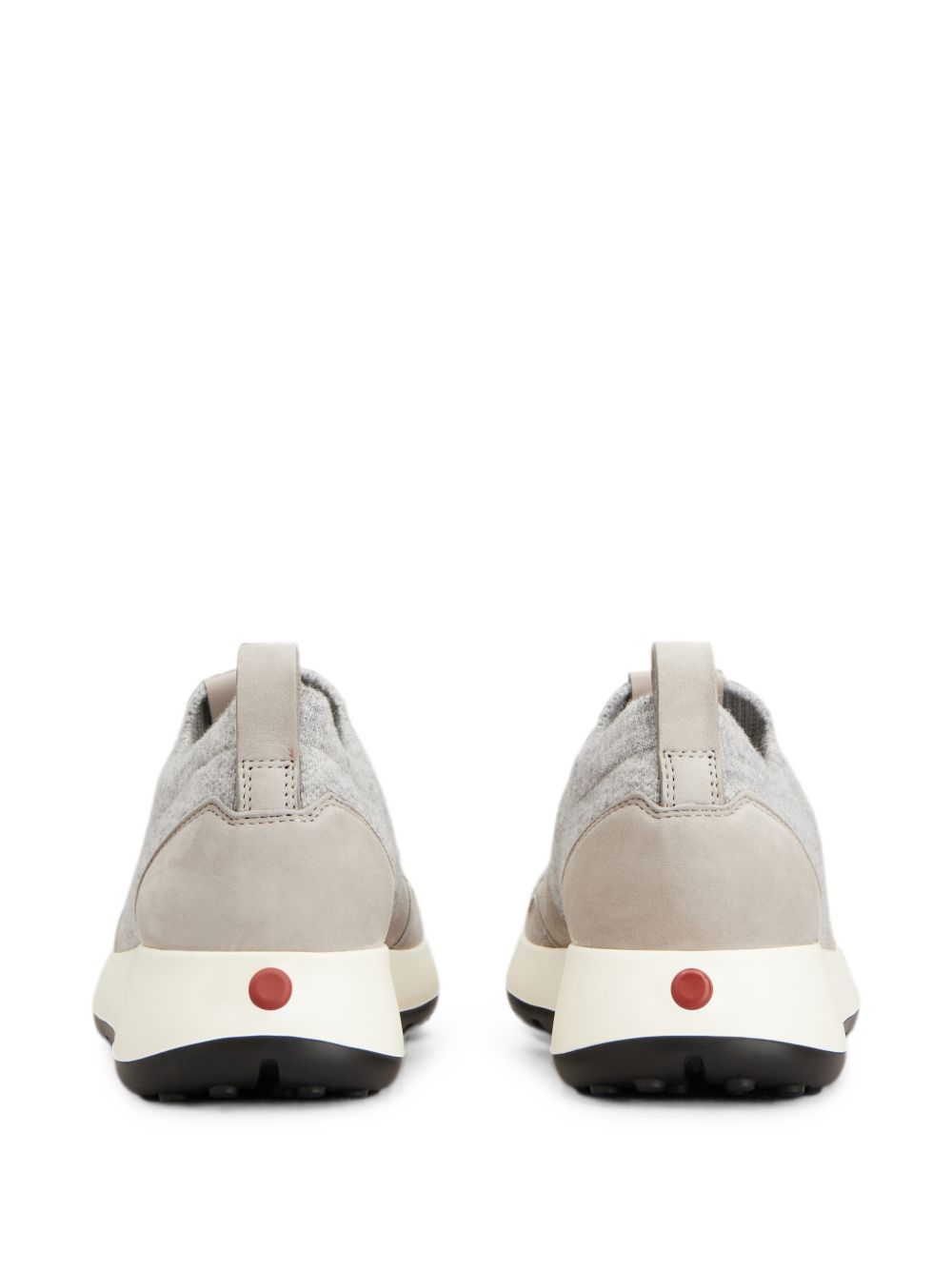 Sneakers Red Dot Socks in Maglia e Pelle Scamosciata in grigio 