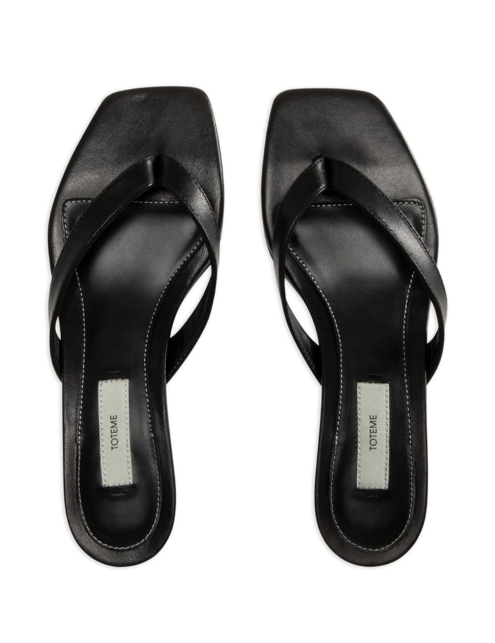 Sandali infradito in nappa in nero 