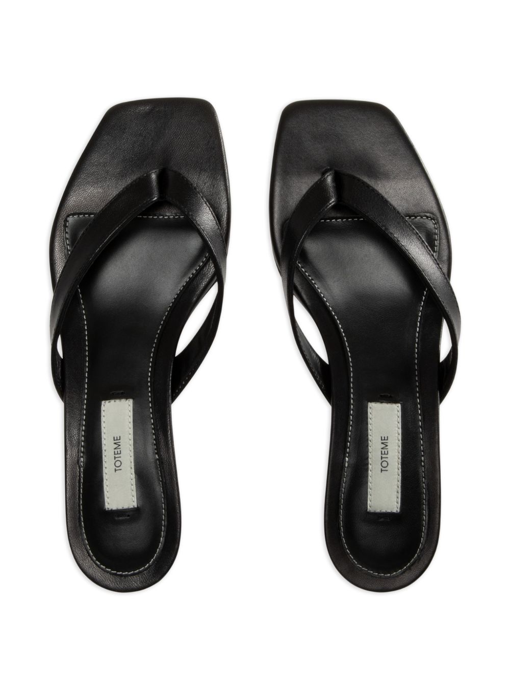 Sandali infradito in nappa in nero 