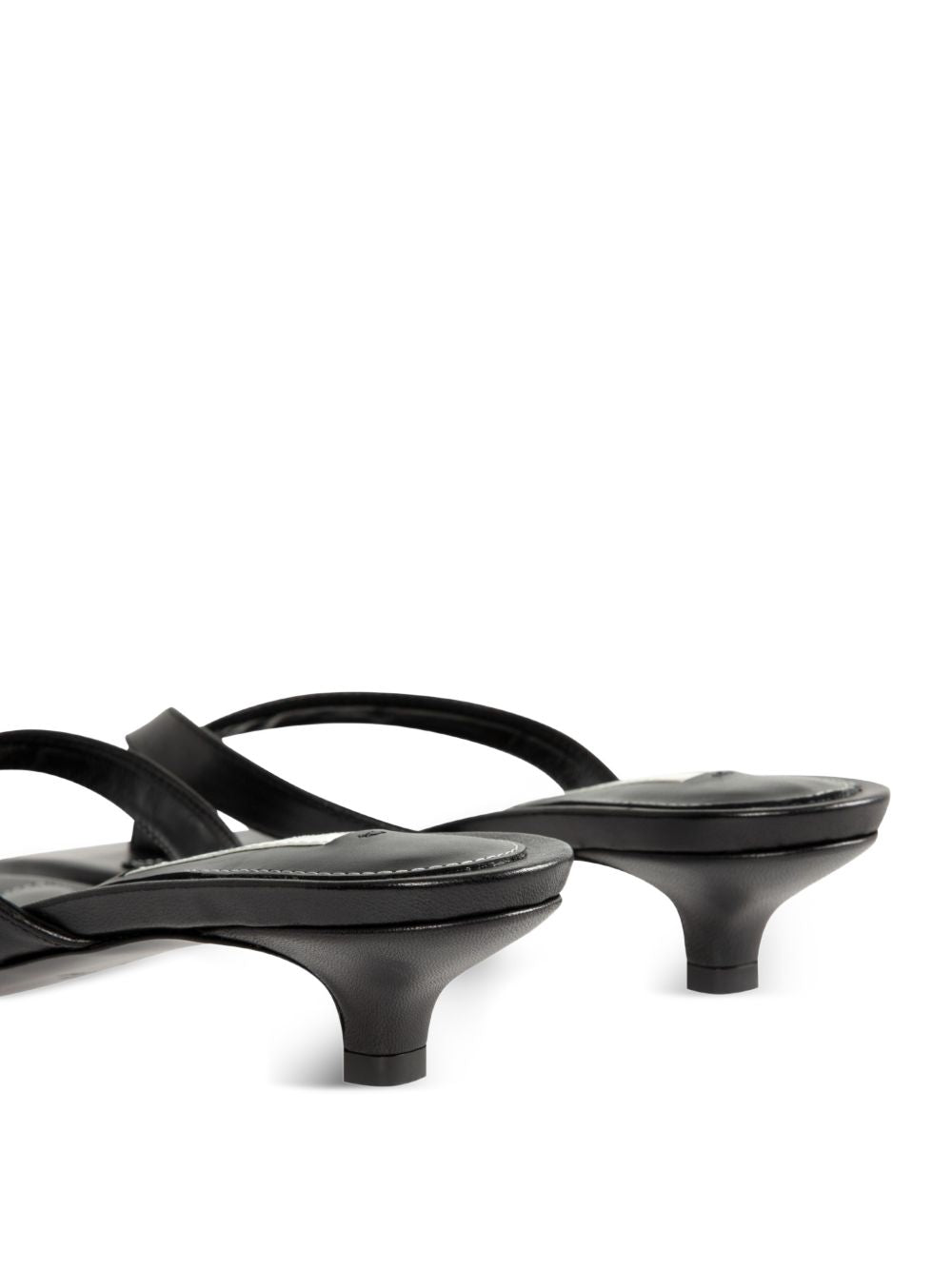 Sandali infradito in nappa in nero 