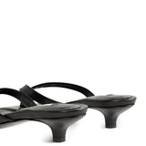 Sandali infradito in nappa in nero 