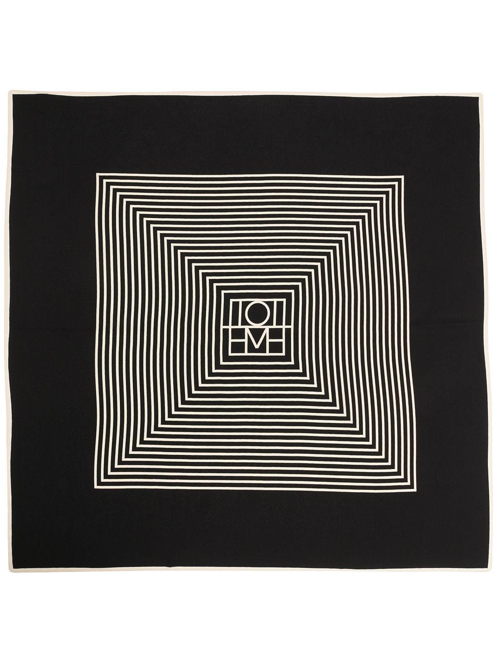 Foulard con stampa in nero toteme - donna 