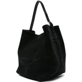 Borsa tote in suede nero 