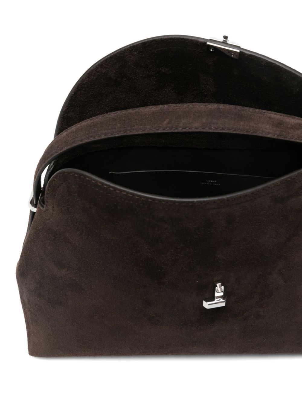Borsa a mano T-lock in marrone 