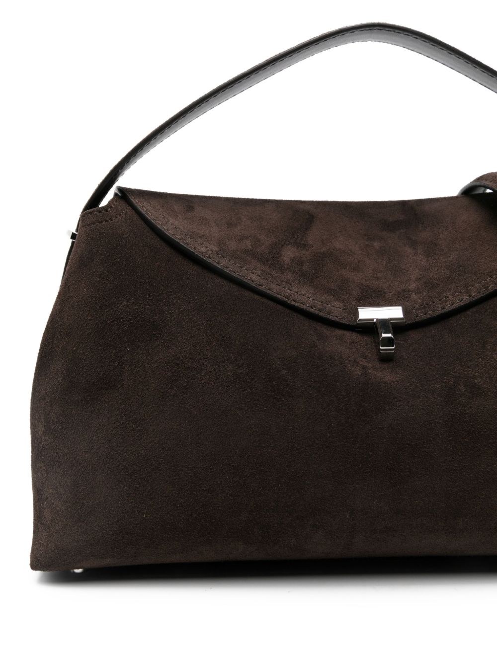 Borsa a mano T-lock in marrone 