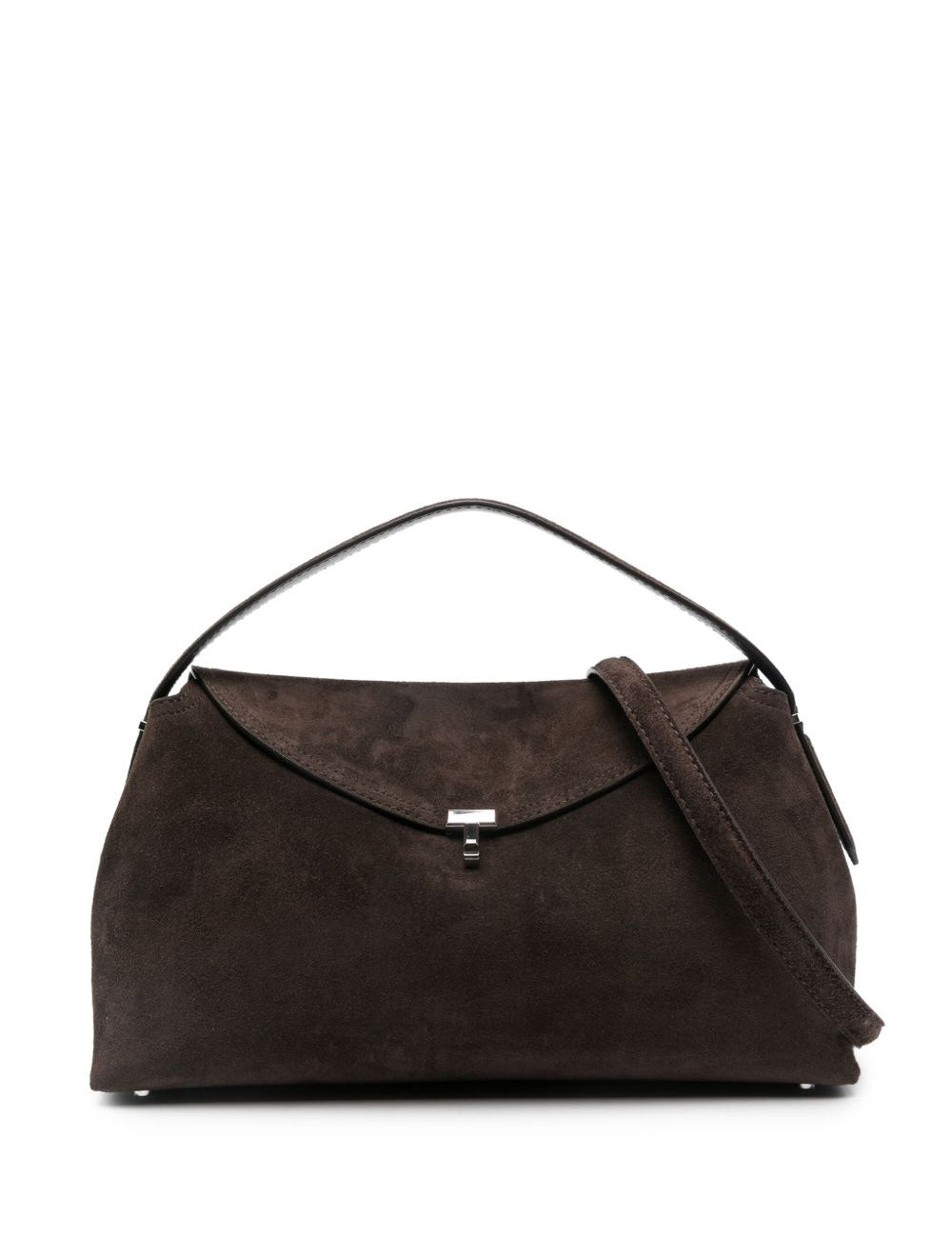 Borsa a mano T-lock in marrone 
