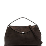 Borsa a mano T-lock in marrone 