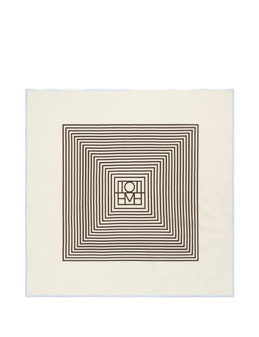 Foulard con stampa monogram in avorio 