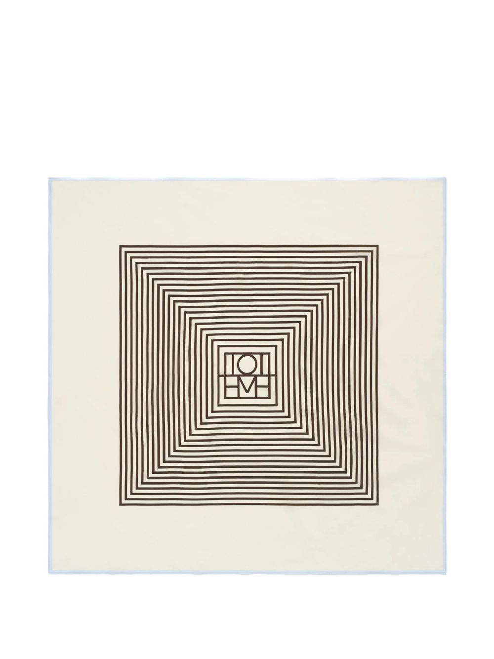 Foulard con stampa monogram in avorio 