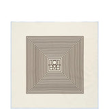 Foulard con stampa monogram in avorio 