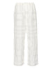 Pantaloni con monogramma ricamato in bianco Toteme - donna