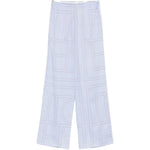 Pantaloni con stampa logo in azzurro Toteme - donna 