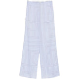 Pantaloni con stampa logo in azzurro Toteme - donna 