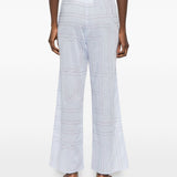 Pantaloni con stampa logo in azzurro Toteme - donna 